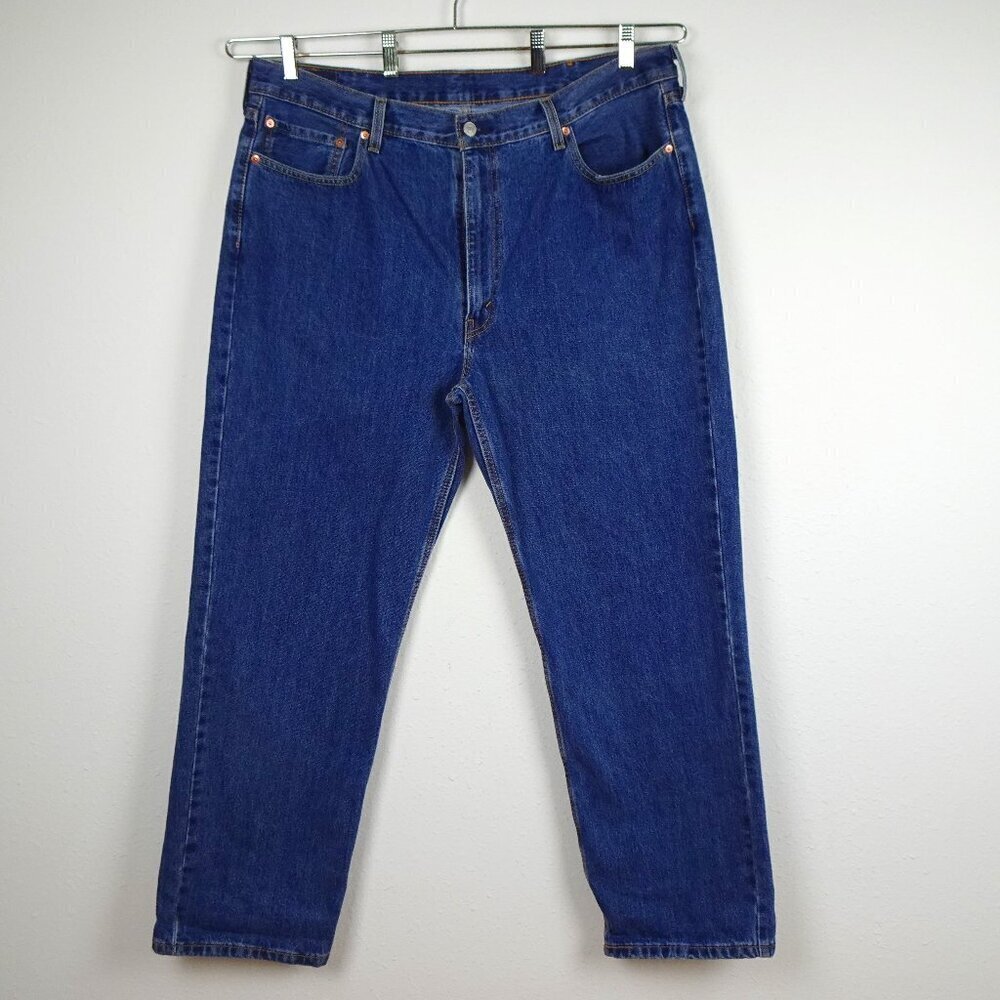 Levi's 550 Relaxed Jeans Men's Size 42x32 Blue Denim Cotton Loose Fit Classic